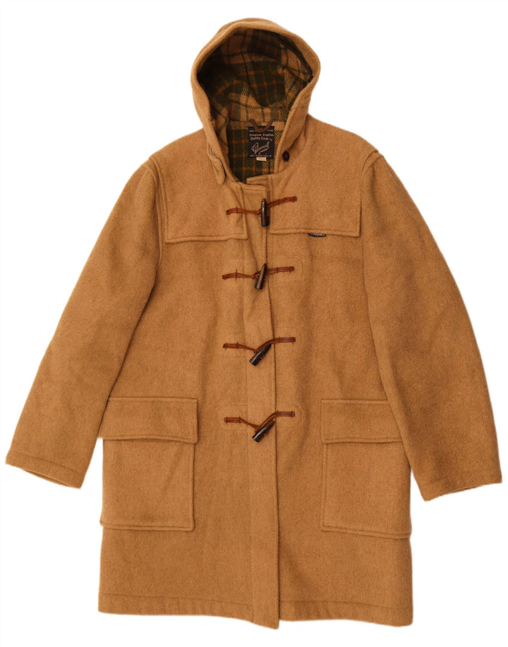 Женский дафлкот Gloverall с капюшоном UK 42 XL, бежевый, шерсть
