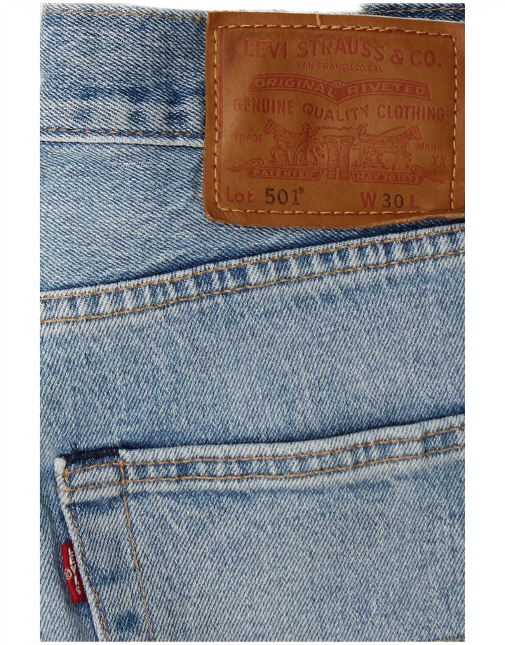 Мужские джинсовые шорты LEVI'S 501 W30, средний синий хлопок