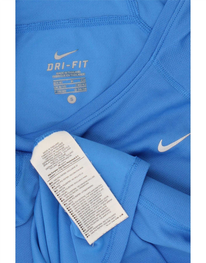 Женская футболка Nike Dri Fit Top UK 8/10, маленький синий полиэстер