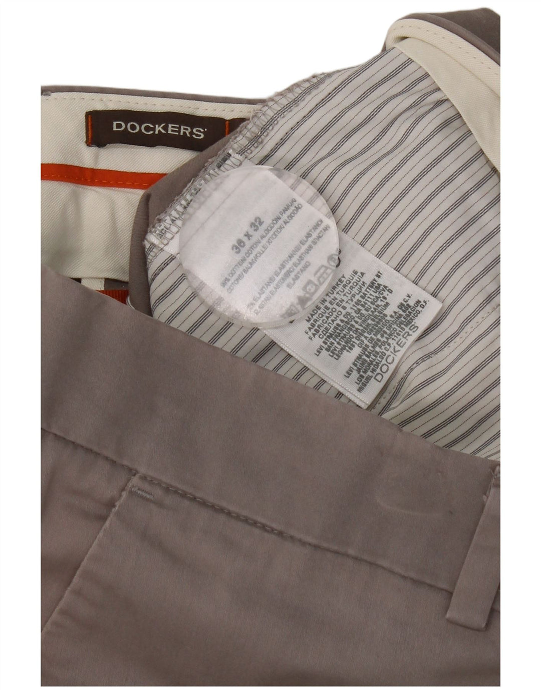 Мужские брюки-чиносы Dockers стандартного кроя W36 L32, серый хлопок