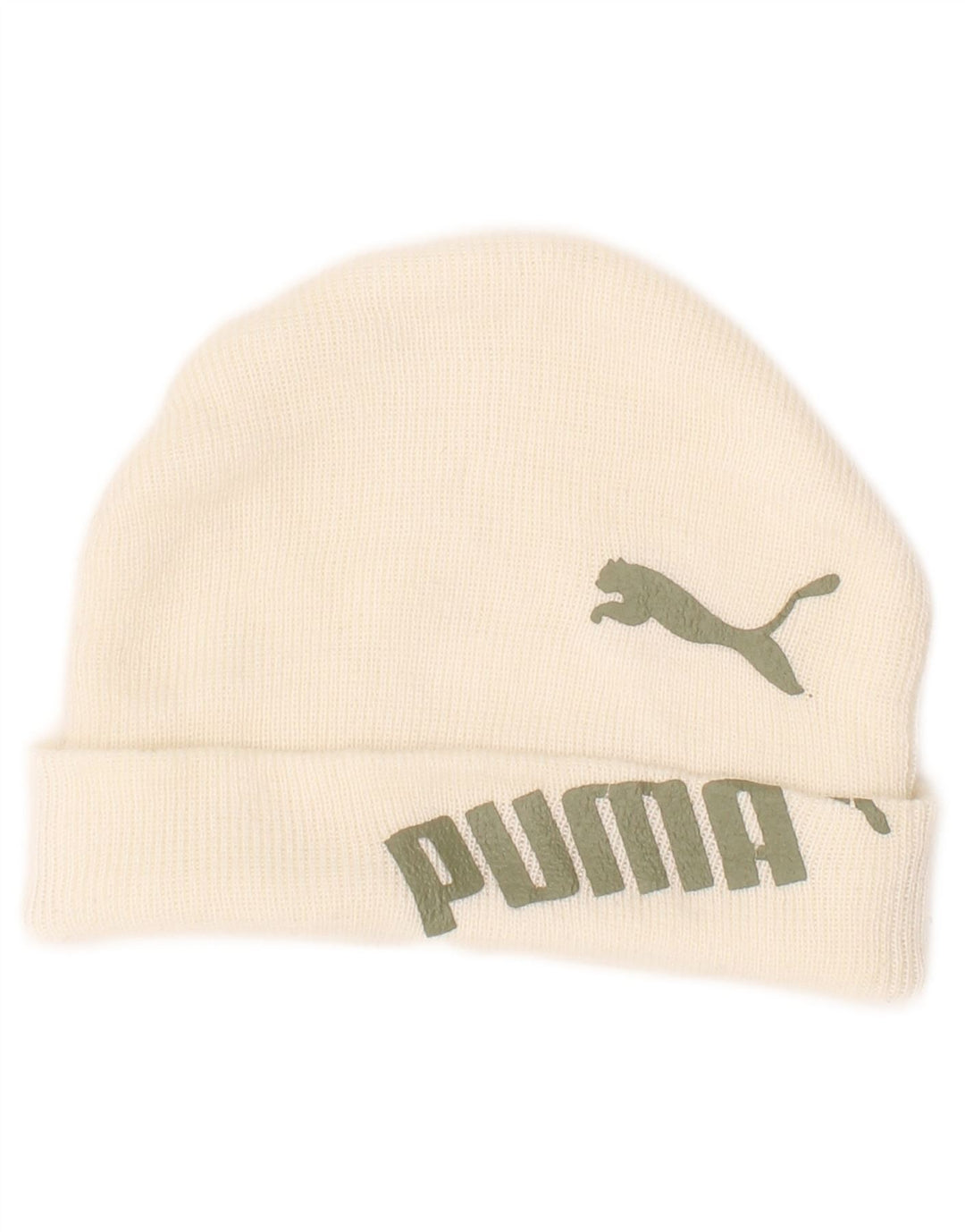 Мужская вязаная шапка-бини Puma, один размер, белая