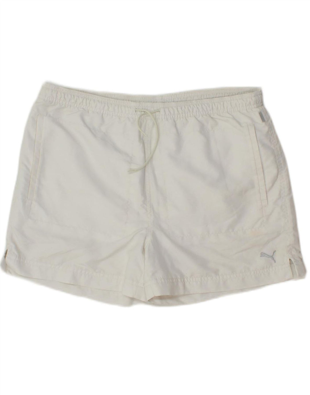 PUMA Womens Sport Shorts UK 12 Medium White Polyester