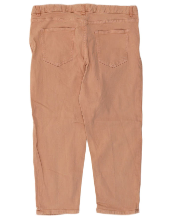 Женские капри Marks & Spencer UK 16, большие W32 L22, розовый хлопок