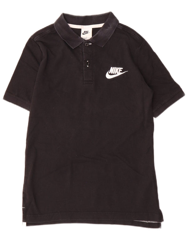 Рубашка-поло Nike для мальчиков 12–13 лет, большая черная, хлопковая