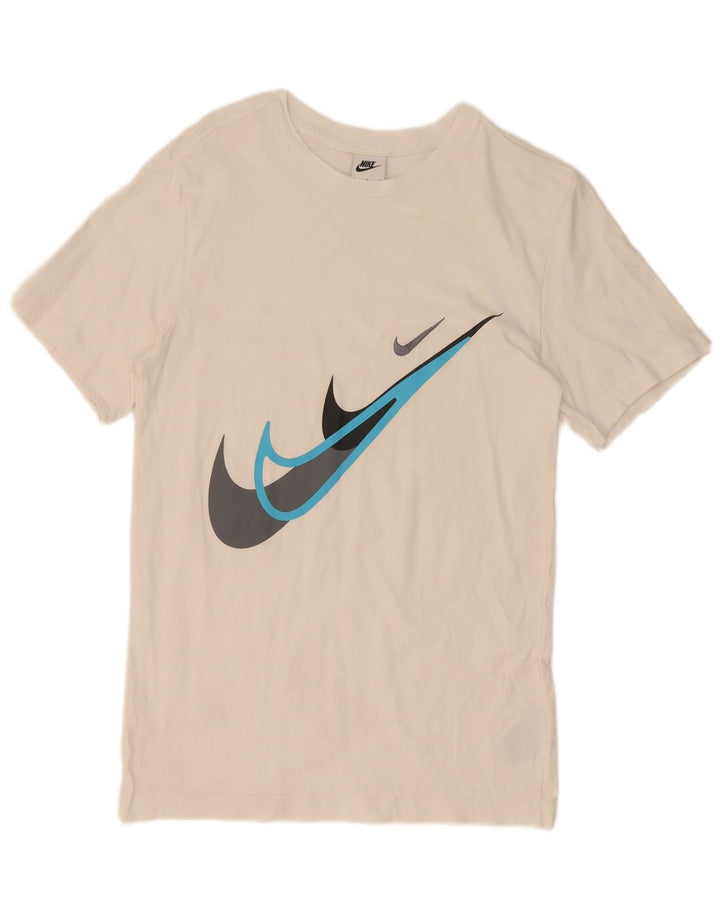 Мужская футболка с рисунком Nike, маленький белый хлопок