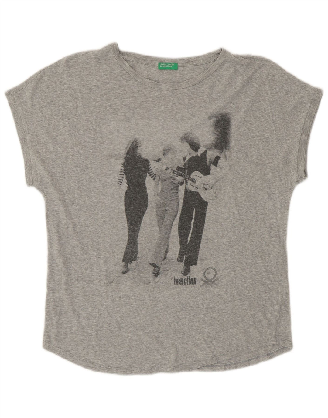 Женская футболка с рисунком UNITED COLORS OF BENETTON Top UK 14, средний серый