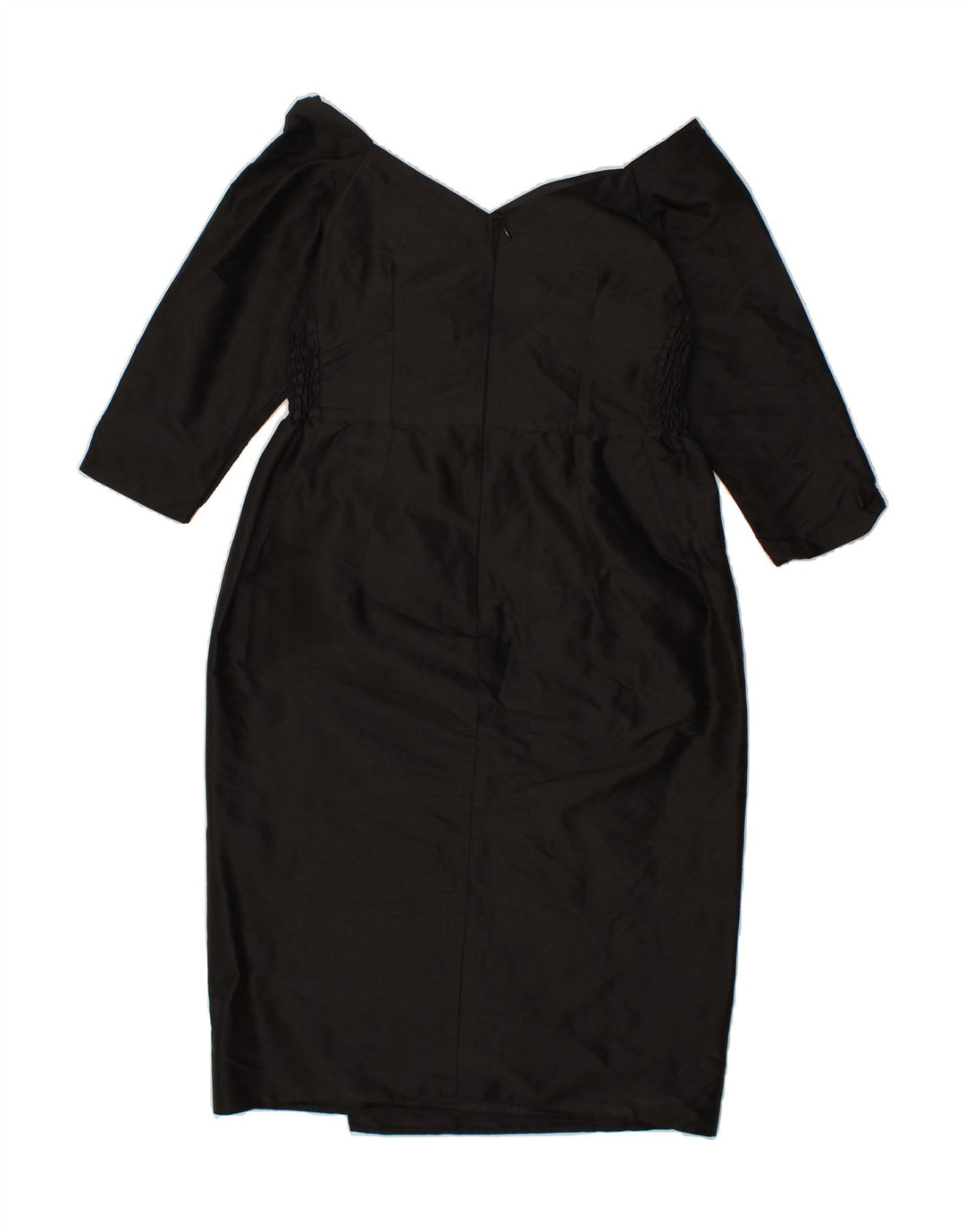 VINTAGE Womens 3/4 Sleeve Sheath Dress UK 12 Medium Black Vintage Vintage and Second-Hand Vintage from Messina Hembry 