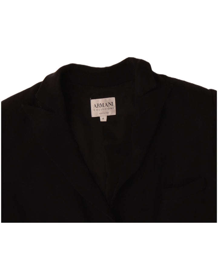 ARMANI COLLEZIONI Женский пиджак на 3 пуговицах IT 48 XL Черный