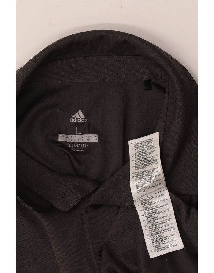 Мужская рубашка-поло ADIDAS Climalite, большая серая, полиэстер