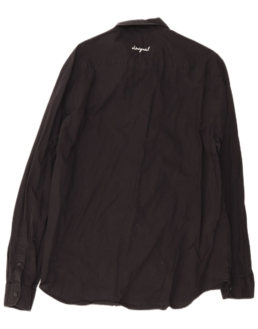 Мужская рубашка стандартного кроя с рисунком Desigual XL, черная, хлопок