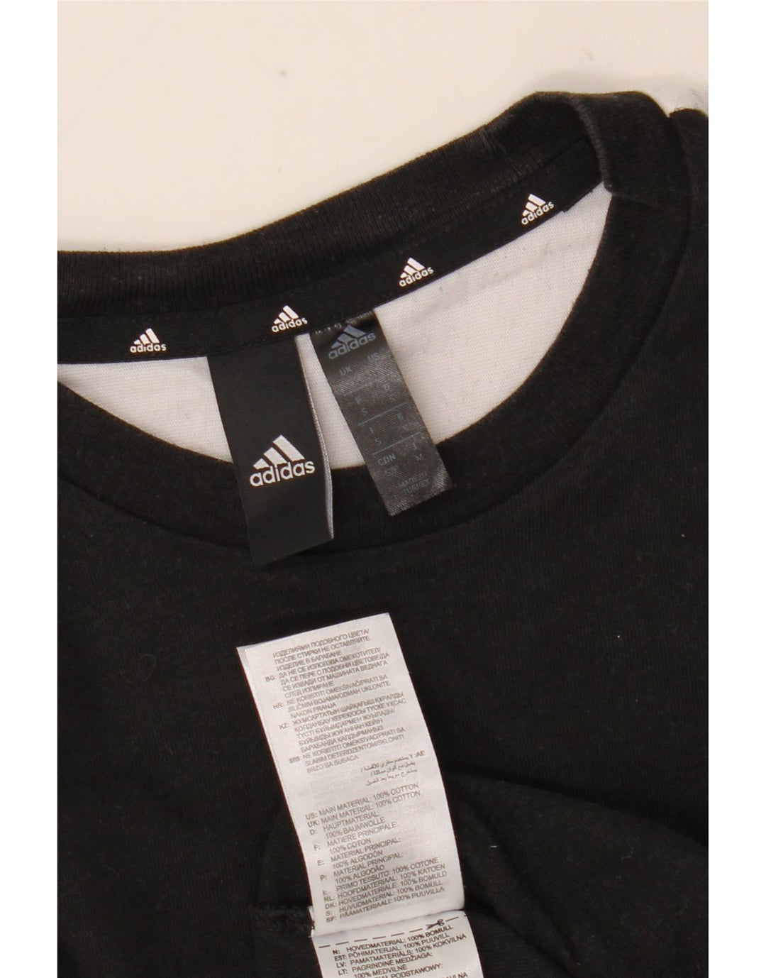 Мужская футболка Adidas Top Small Black, хлопок с цветными блоками