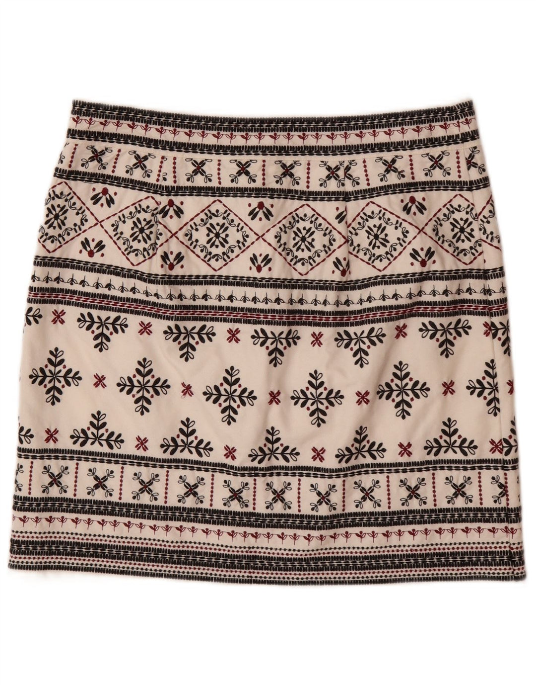 Женская мини-юбка WHITE STUFF UK 10, маленькая W32 Off White, хлопок Fair Isle