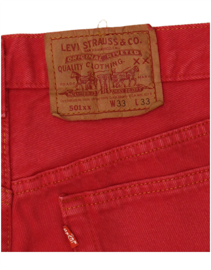 Мужские прямые джинсы Levi's 501 W33 L27 красные