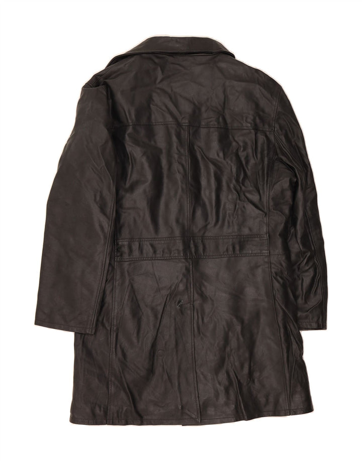 VINTAGE Mens Leather Coat UK 44 2XL Black Vintage Vintage and Second-Hand Vintage from Messina Hembry 