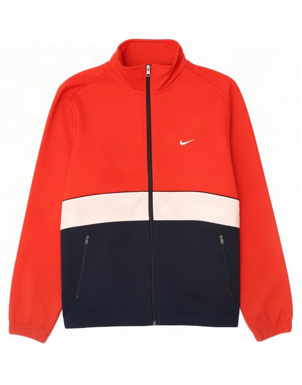 Мужской спортивный костюм Nike, средний красный полиэстер с цветными блоками