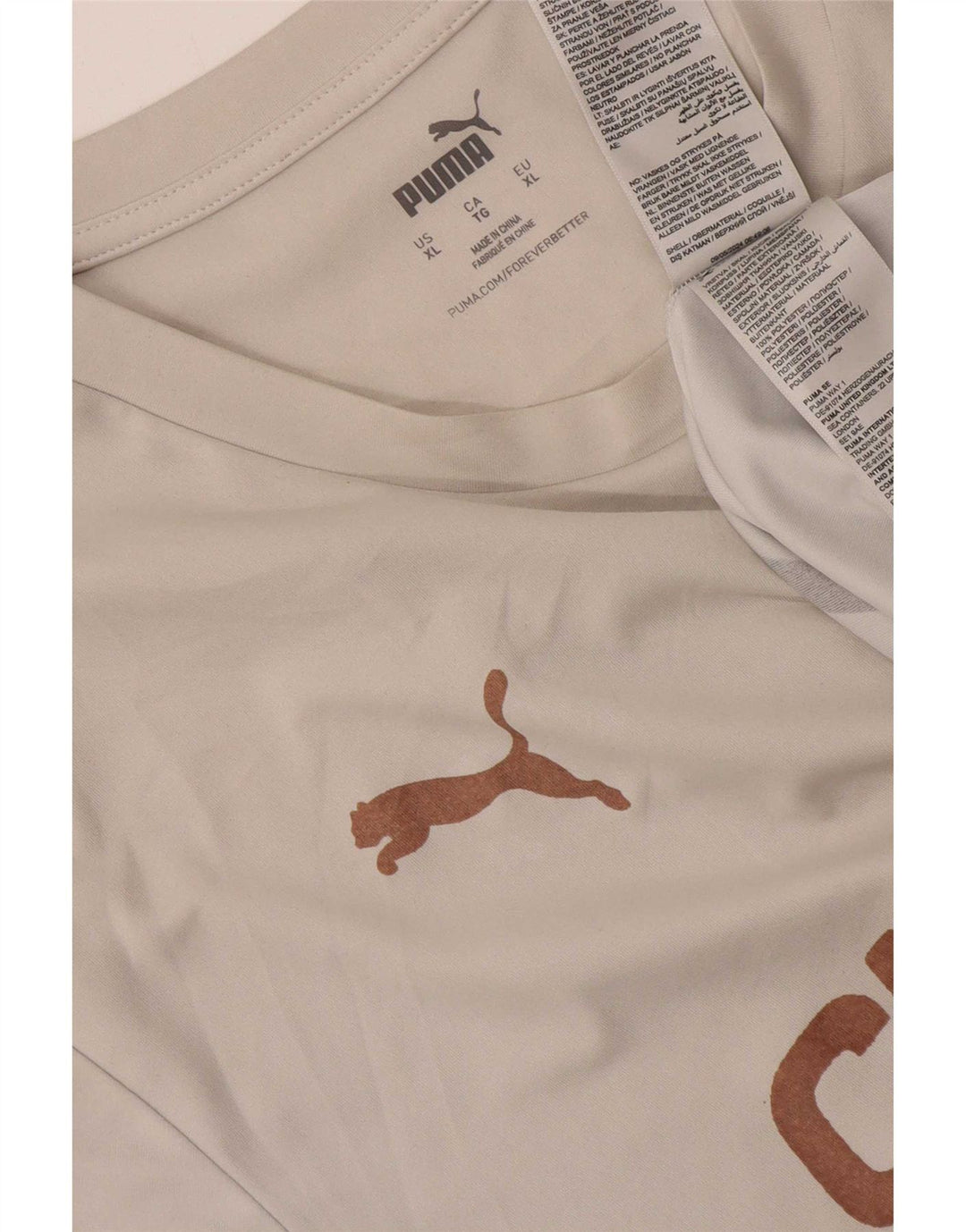 Мужская футболка с рисунком Puma Top XL, белый полиэстер