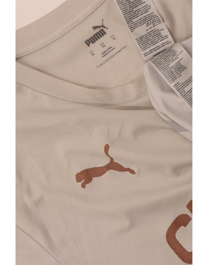 Мужская футболка с рисунком Puma Top XL, белый полиэстер