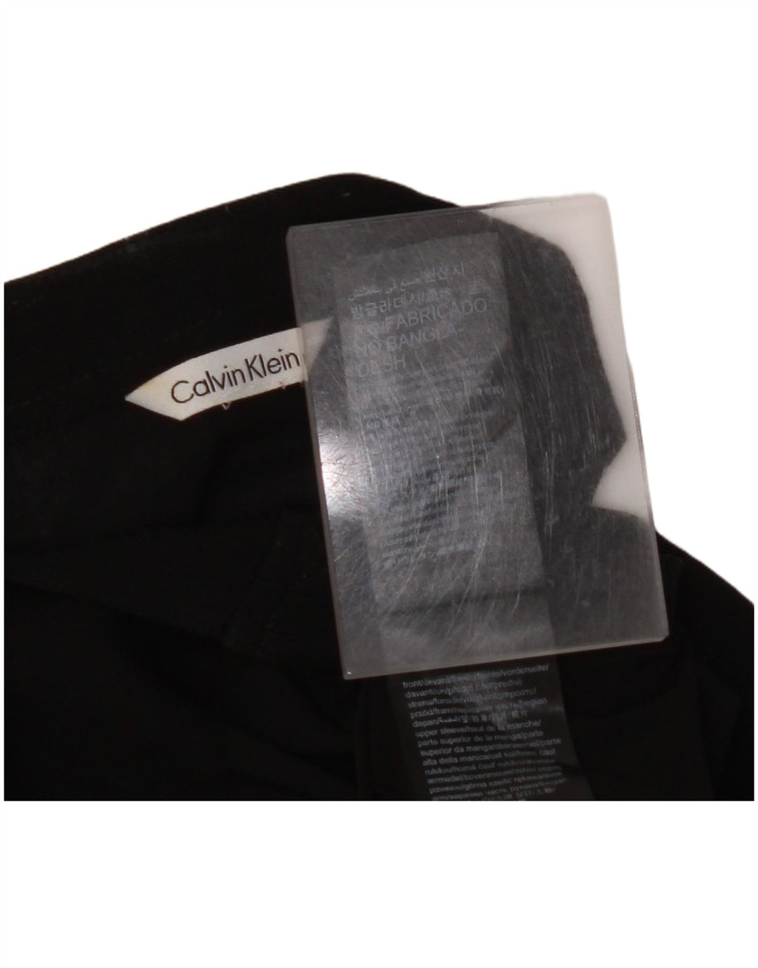 Женская блузка-рубашка CALVIN KLEIN UK 12, средний черный полиэстер