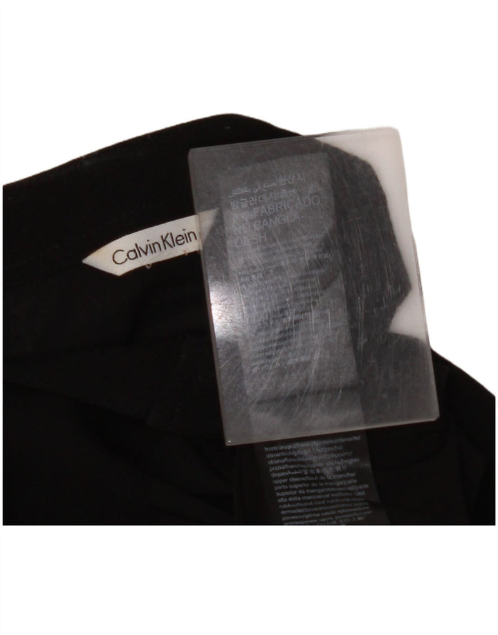 Женская блузка-рубашка CALVIN KLEIN UK 12, средний черный полиэстер