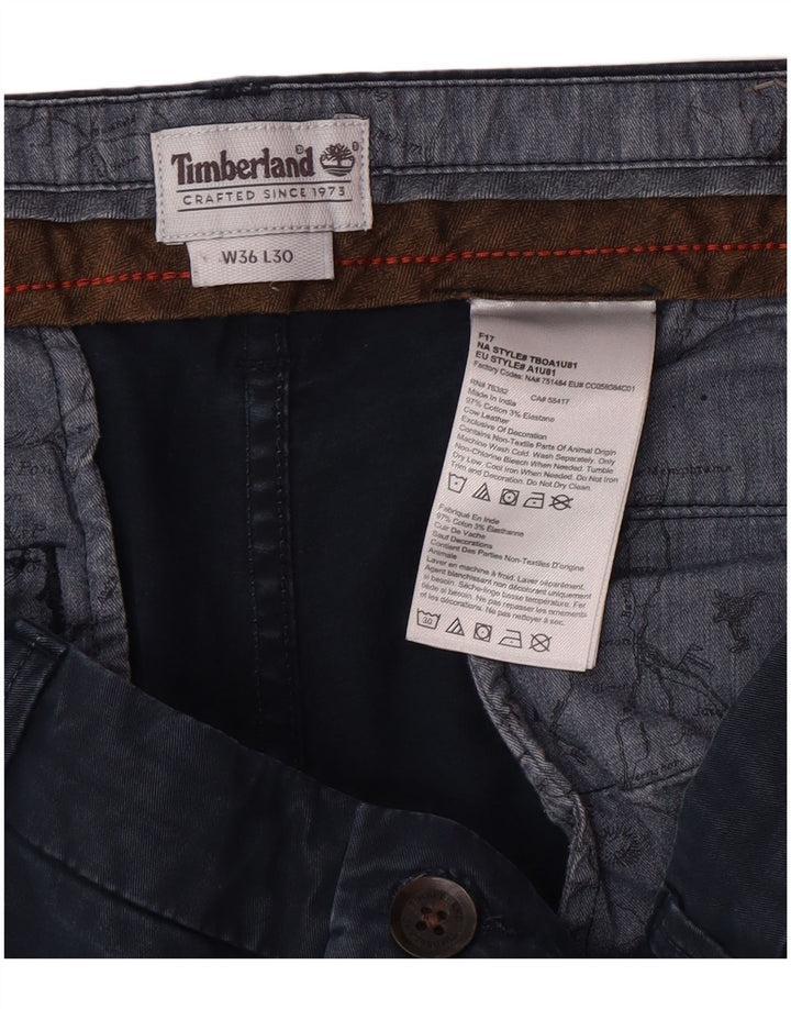 TIMBERLAND Мужские узкие брюки-чиносы W36 L30 Темно-синие, хлопок