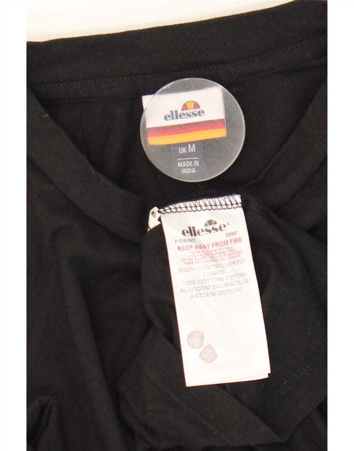 Мужская футболка Ellesse с рисунком, средний черный хлопок