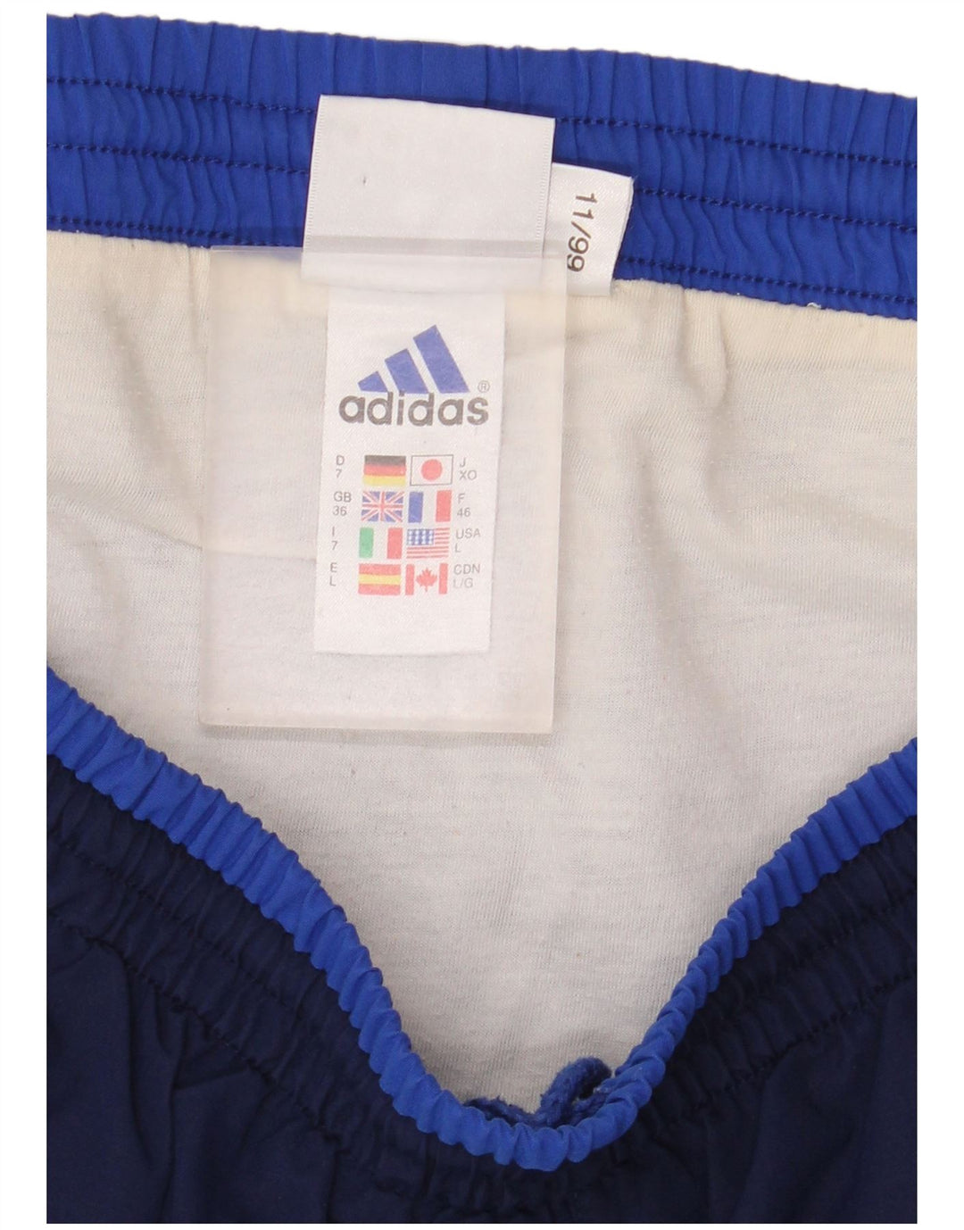 Мужские спортивные шорты Adidas, большие темно-синие, полиэстер с цветными блоками