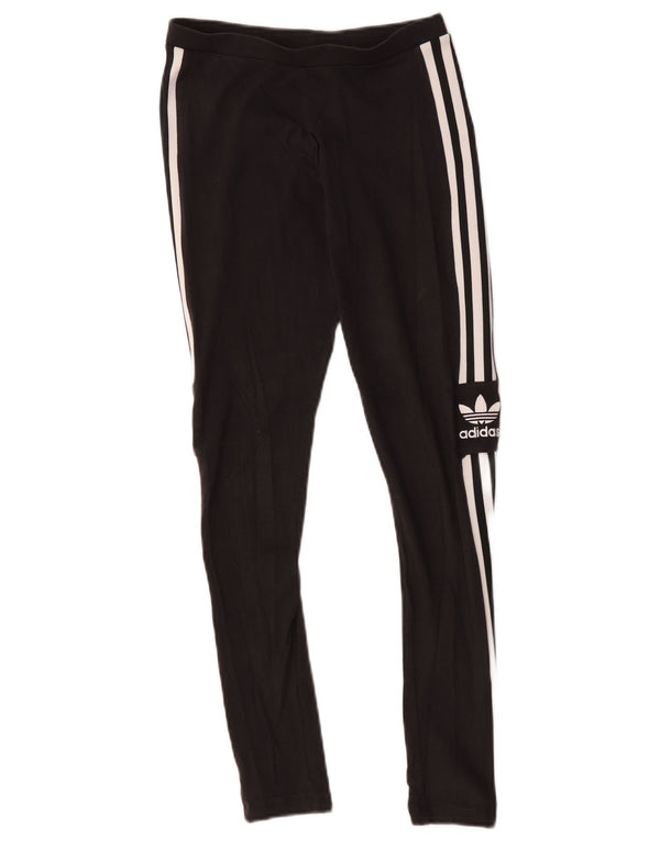 Женские леггинсы с рисунком Adidas UK 6 XS, черный хлопок