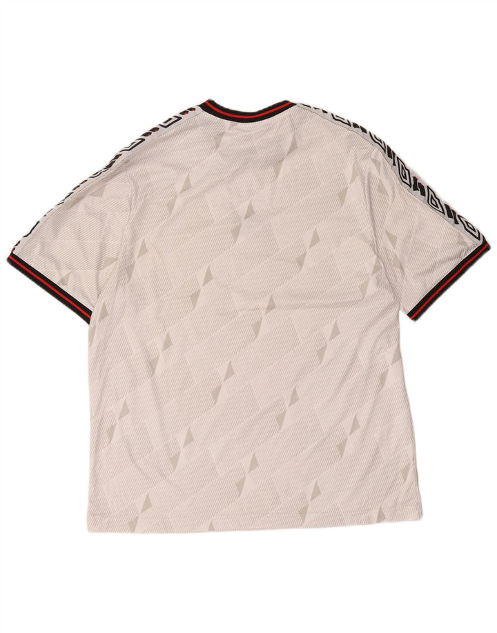 Мужская футболка с рисунком Umbro, большая белая с геометрическим рисунком