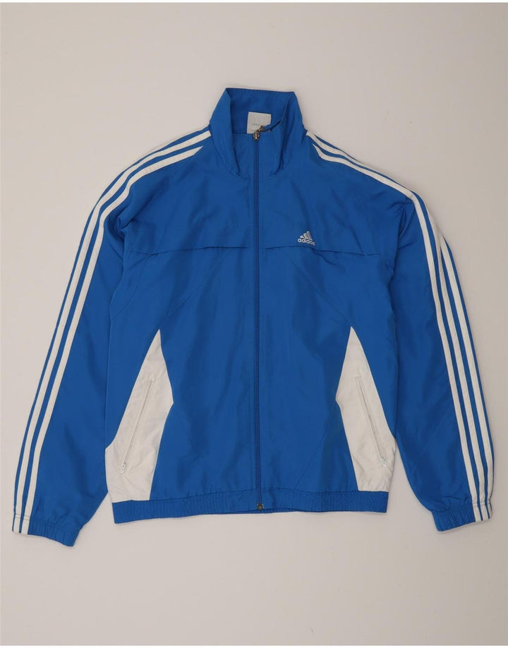 Мужская дождевик Adidas UK 36/38, маленький синий, полиэстер с цветными блоками