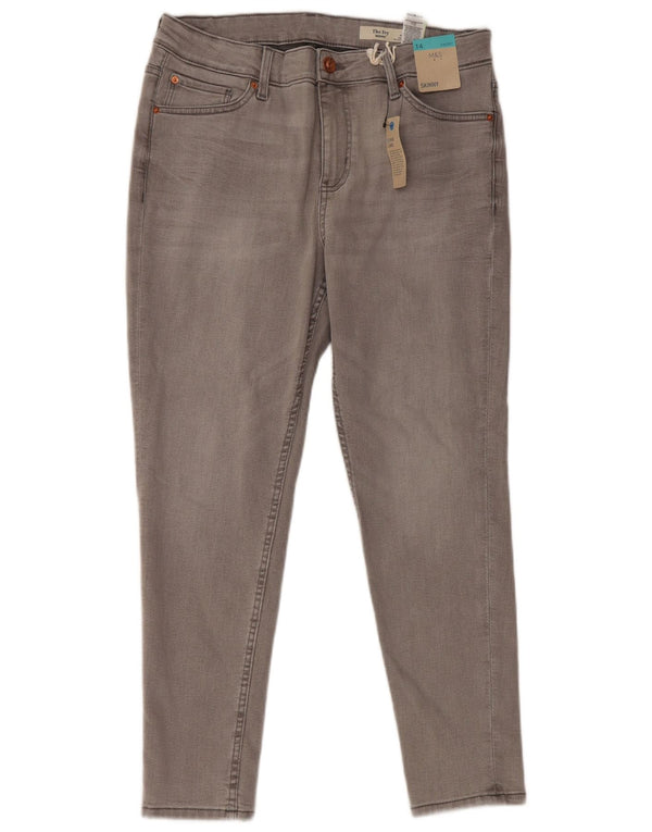 Женские джинсы скинни Marks & Spencer The Ivy UK 14, большие W32 L26, серый хлопок