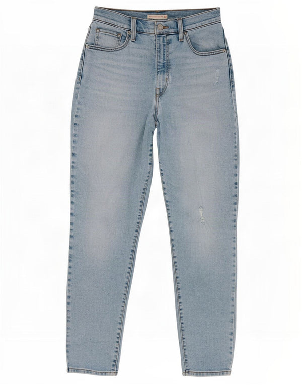 Женские рваные джинсы с завышенной талией Levi's Mom W28 L29, синий хлопок