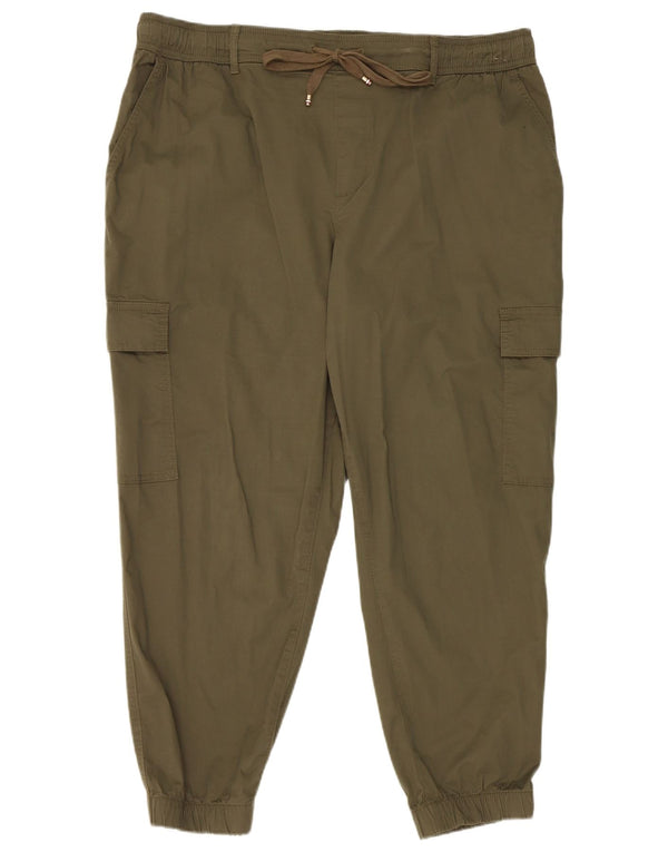 Tommy Hilfiger Mens Joggers Cargo Trousers XL W38 L26 Khaki Cotton