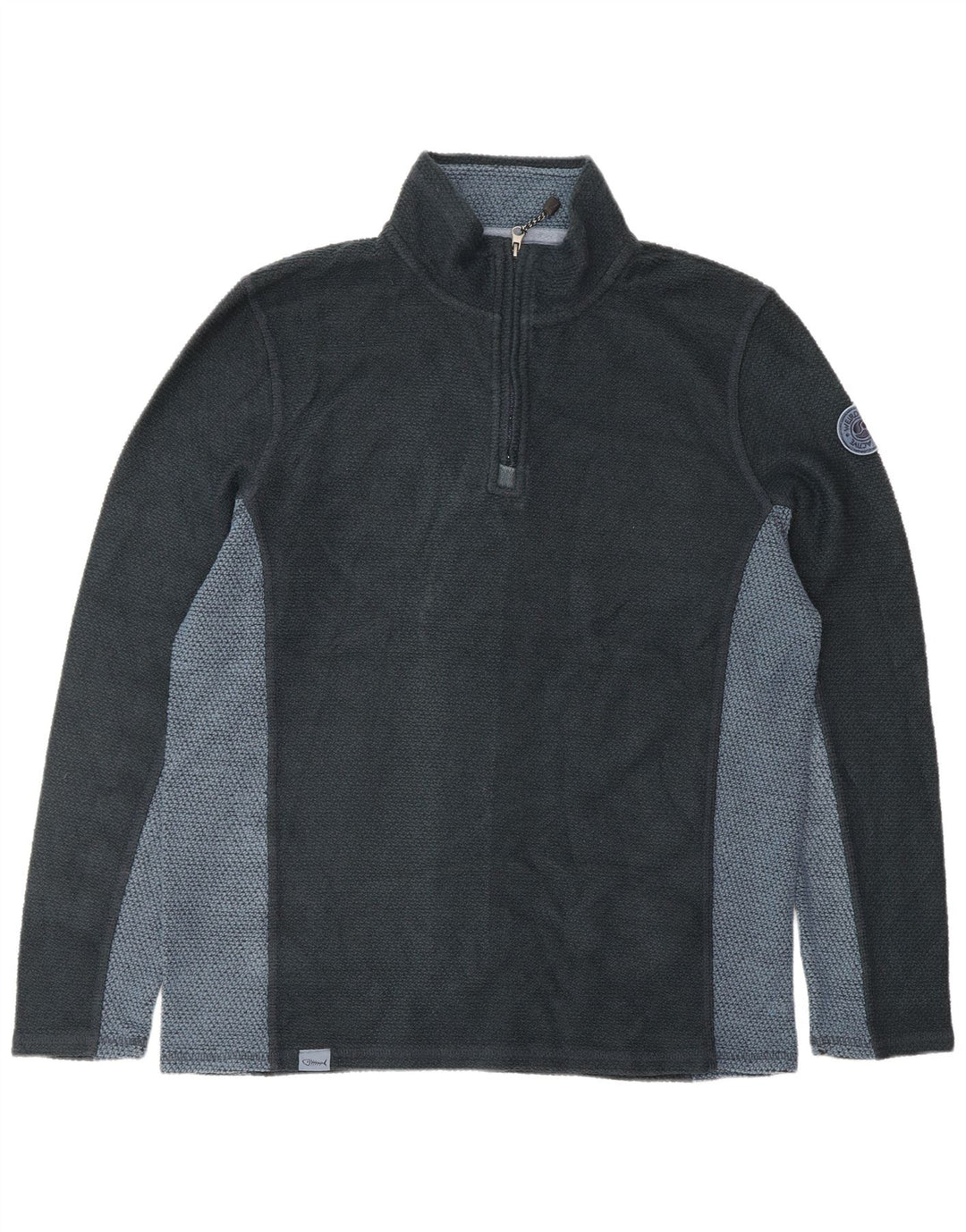 WEIRD FISH Мужской свитшот с воротником на молнии, джемпер XL, темно-синий, цветных блоков