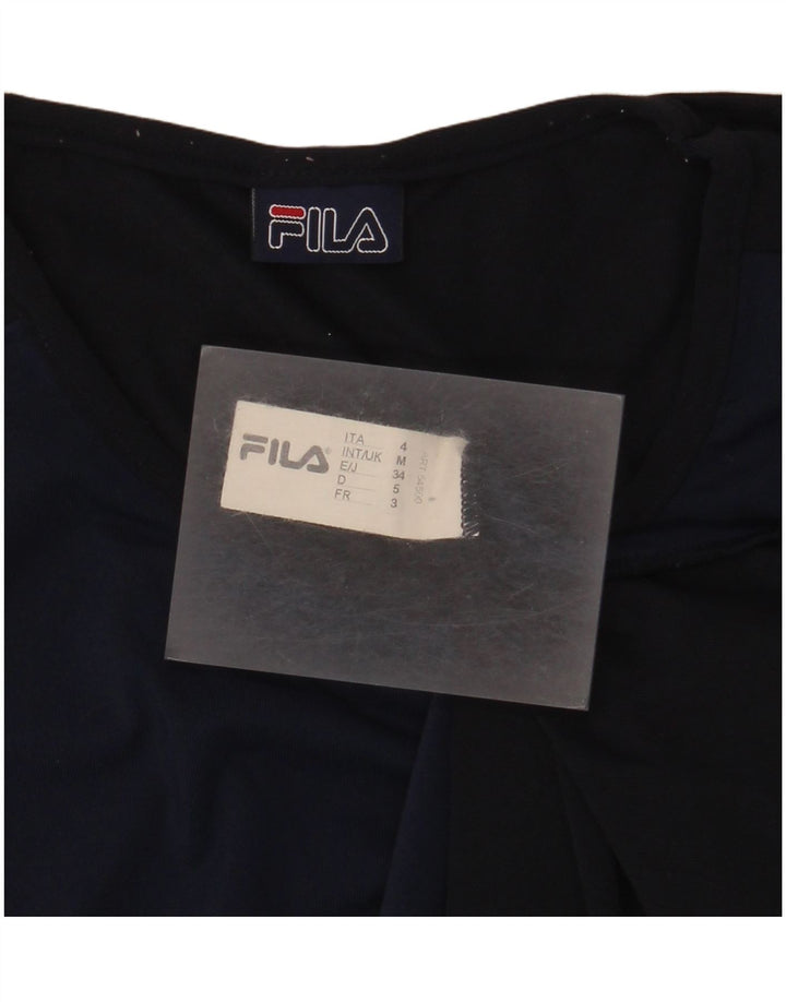 Женская футболка Fila Top UK 12 Medium Navy Blue Полиамид