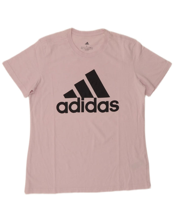 Женская футболка с рисунком ADIDAS Top UK 16/18, большой розовый хлопок