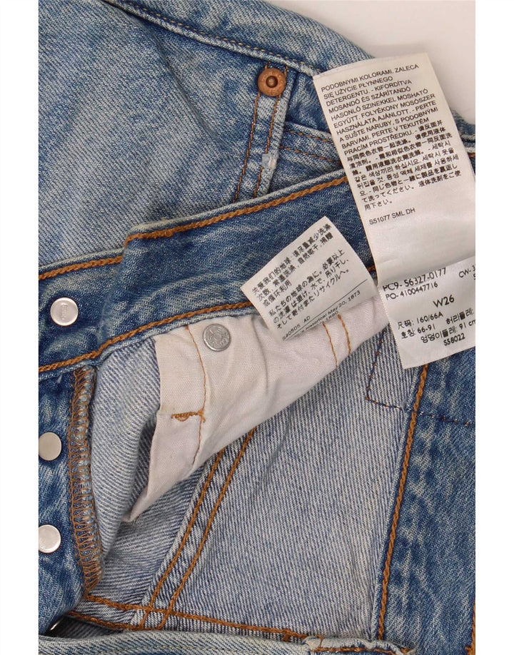 Женские джинсовые шорты Levi's 501 W26, маленькие синие, хлопок