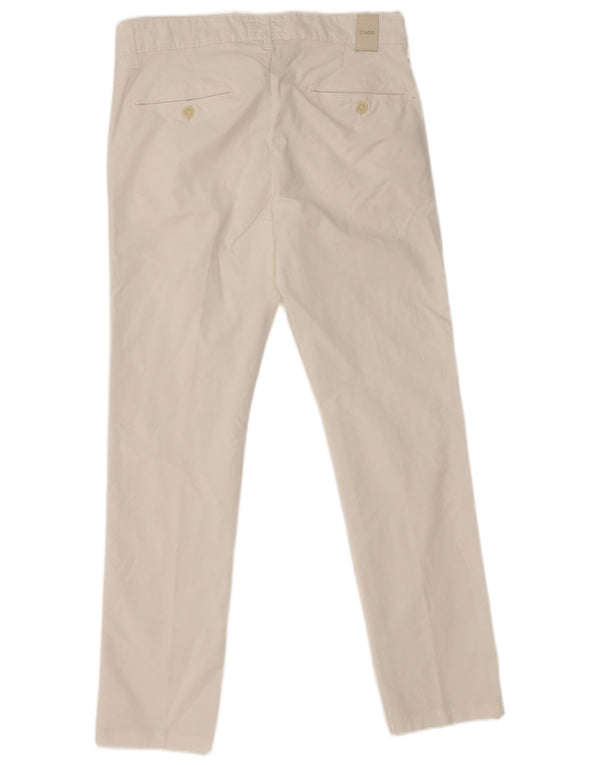 Coveri Womens Slim Chino Trousers IT 44 Medium W30 L28 White Cotton