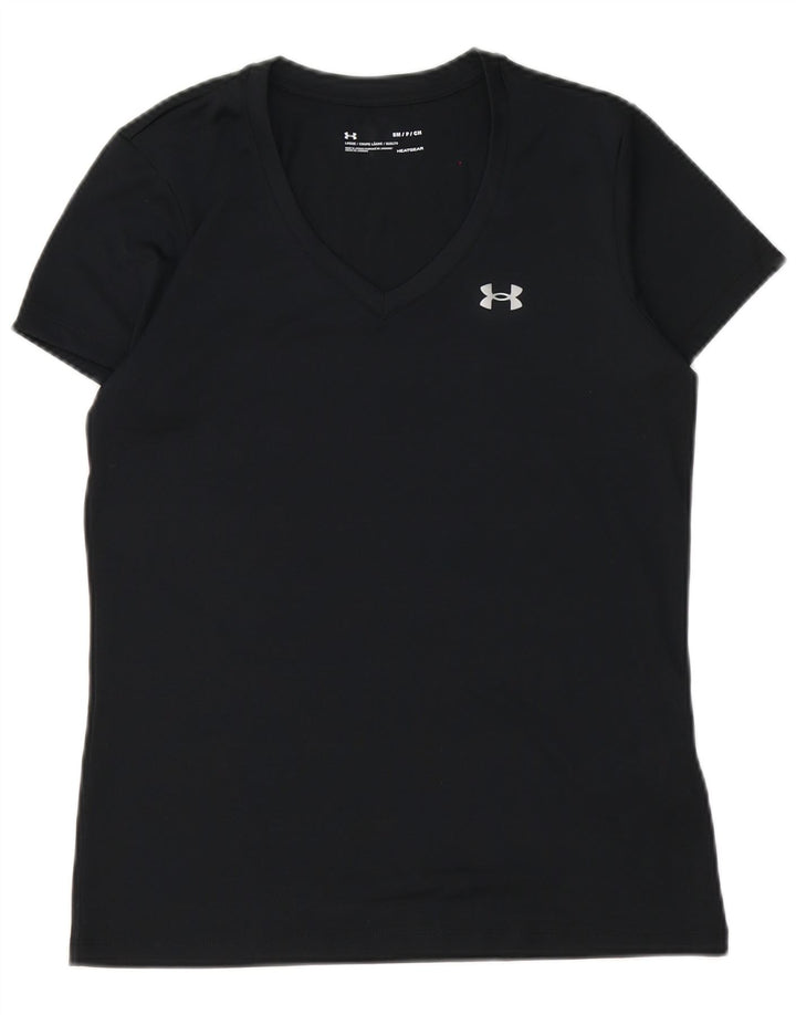 Мужская футболка Under Armour Heat Gear, верх, маленький черный полиэстер