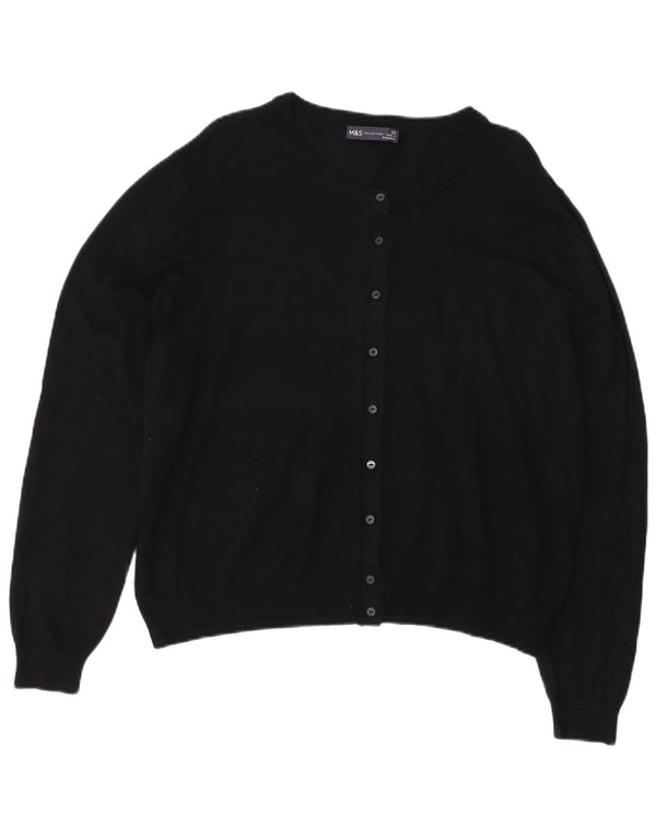 Женский кардиган Marks & Spencer UK 22 3XL Черный Вискоза