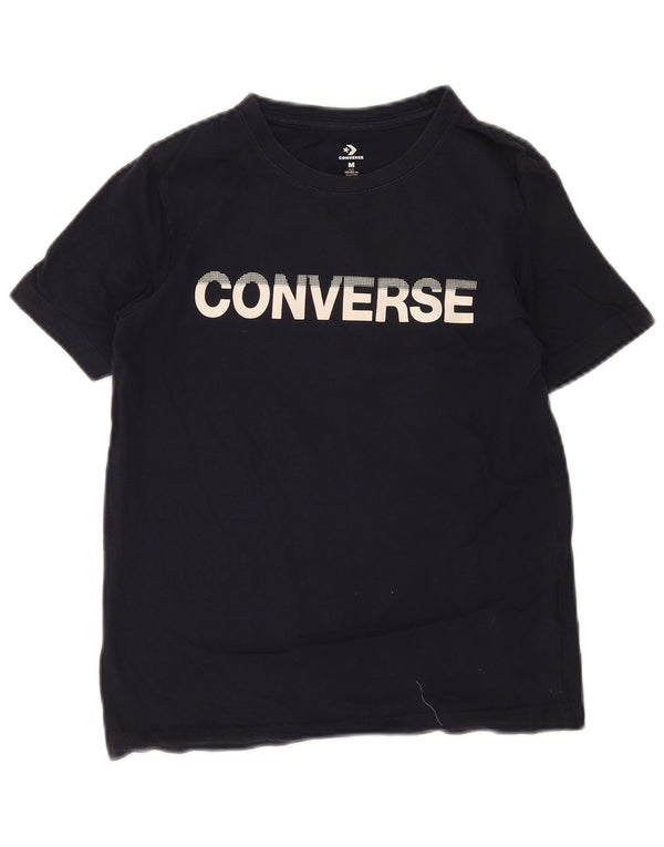 Футболка Converse Boys Regular с рисунком, топ 10–11 лет, темно-синий, хлопок