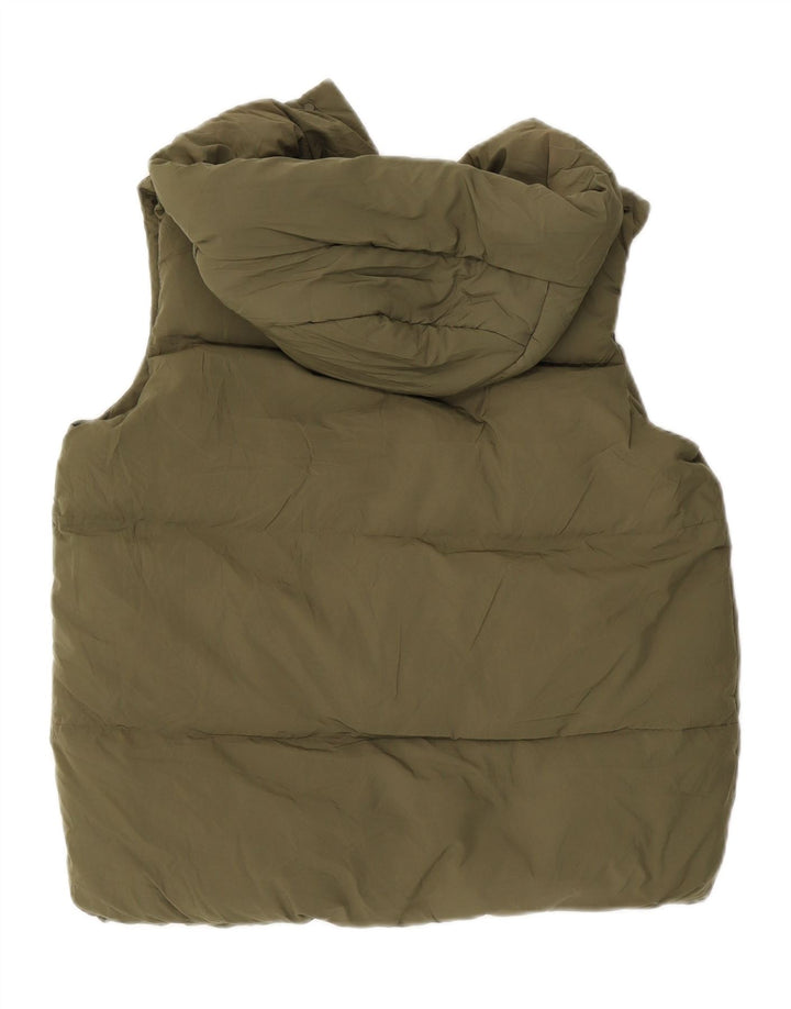 Женский утепленный жилет с капюшоном Marks & Spencer UK 12, средний зеленый полиэстер