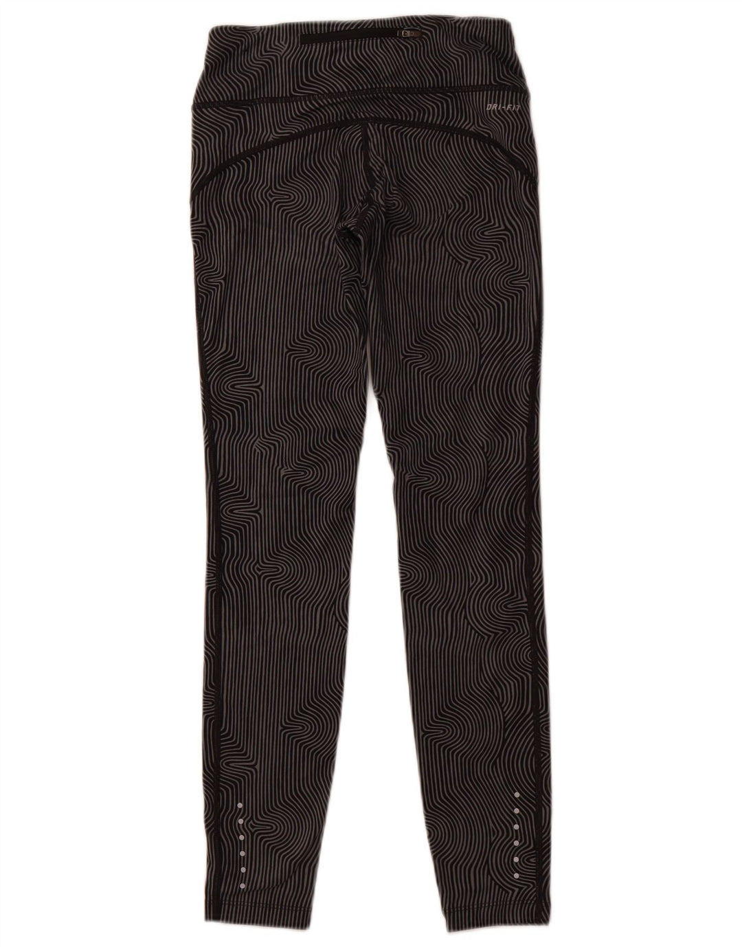 Женские леггинсы NIKE Dri Fit UK 6 XS, серые в тонкую полоску