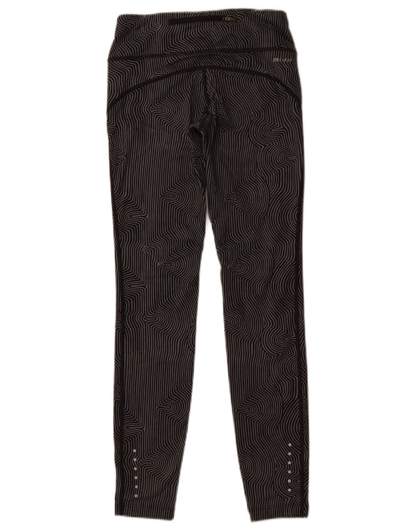 Женские леггинсы NIKE Dri Fit UK 6 XS, серые в тонкую полоску