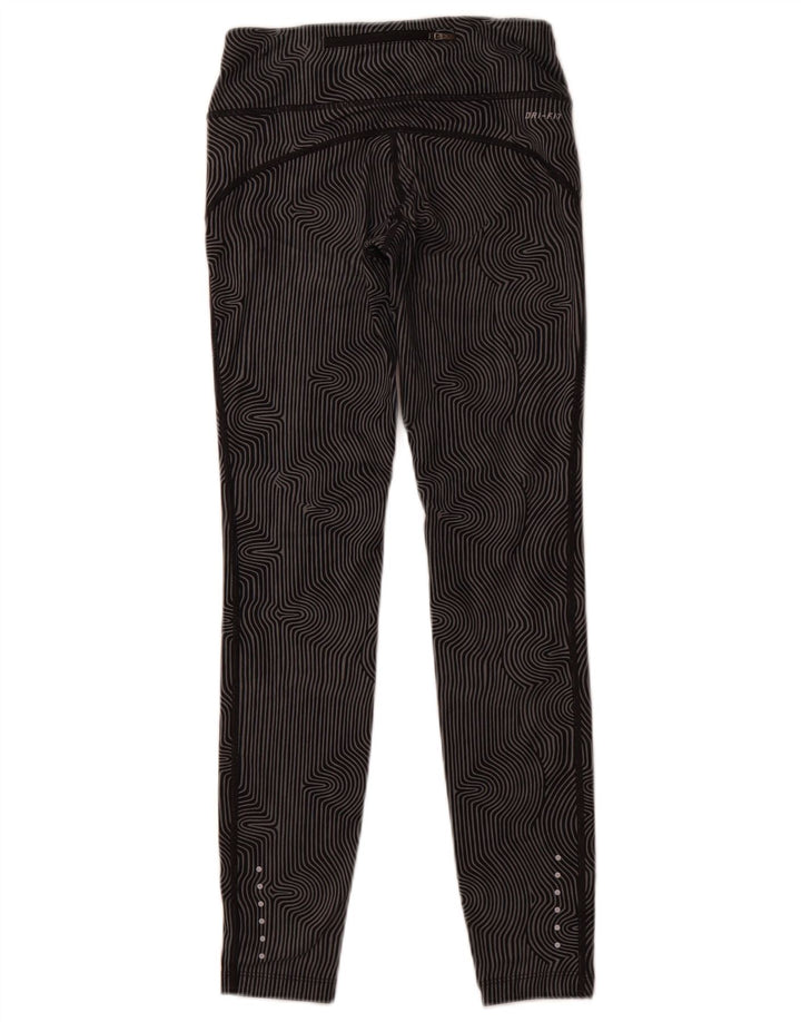 Женские леггинсы NIKE Dri Fit UK 6 XS, серые в тонкую полоску