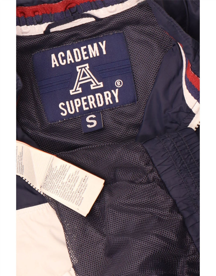 Женский спортивный костюм Superdry, верхняя куртка UK 10, маленький темно-синий с цветными блоками