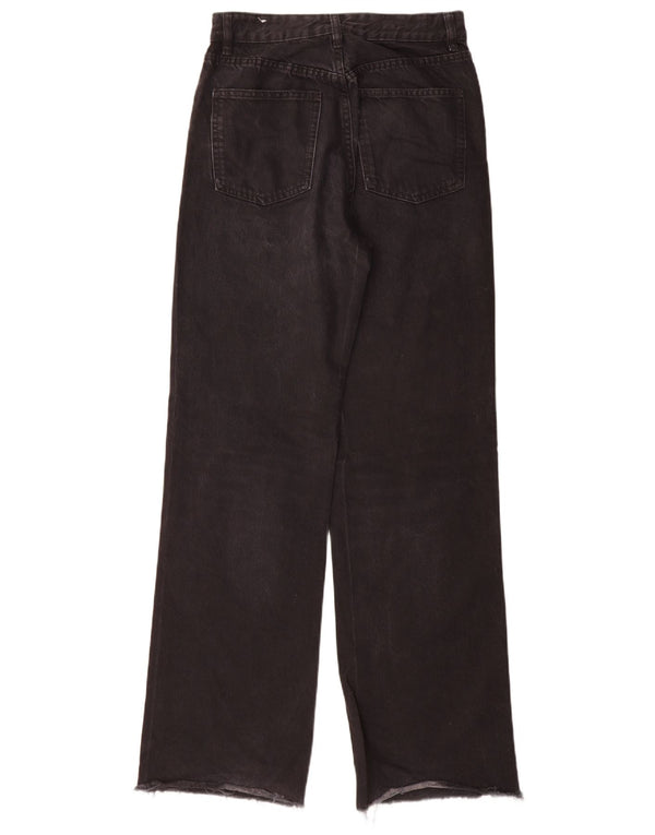Женские прямые джинсы Zara с высокой посадкой EU 38 Small W28 L34, черные
