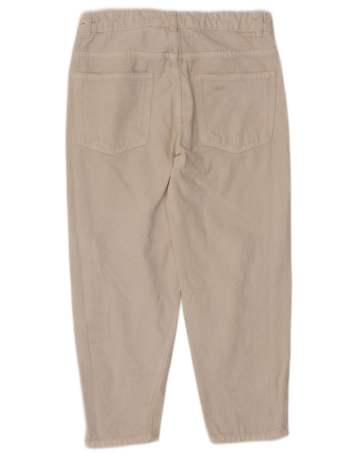 ZARA Джинсы зауженного кроя с завышенной талией для девочек 13–14 лет W28 L22, белые