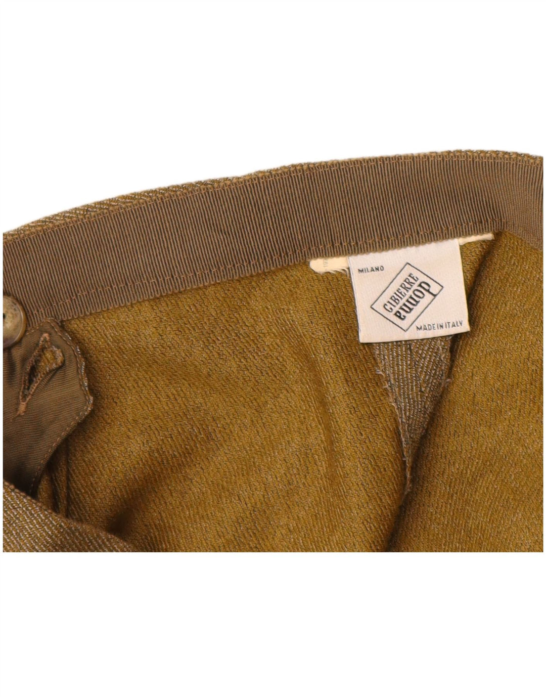 ВИНТАЖНЫЕ женские повседневные зауженные брюки с высокой талией W28 L29, бежевые в тонкую полоску