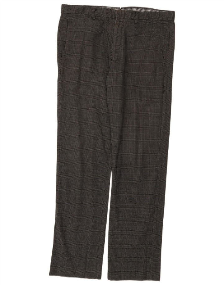 Мужские брюки-чиносы Gap Extra Sim Fit W34 L32, серые хлопковые брюки в клетку