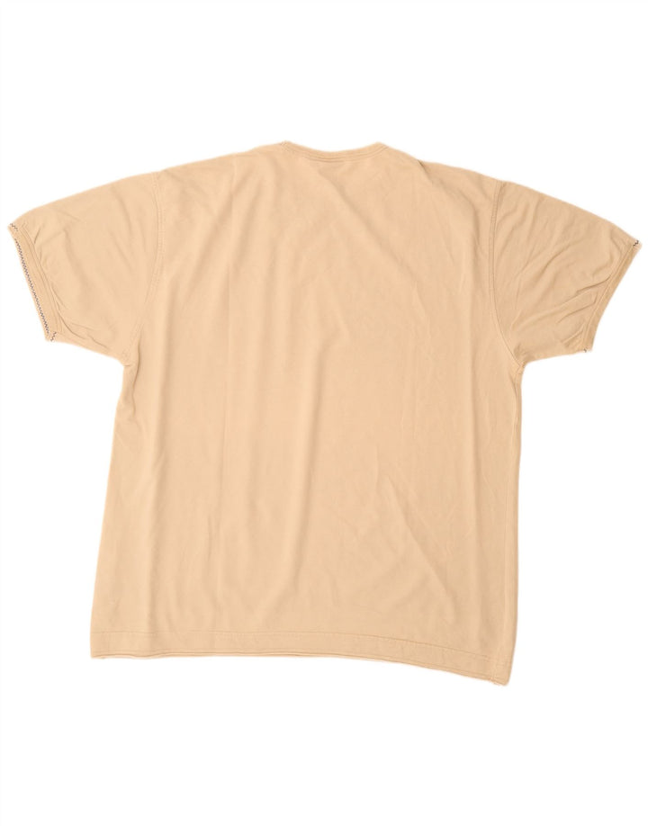 Мужской свитшот с короткими рукавами и рисунком SCOTCH & SODA, XL, бежевый, хлопок